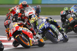 Marc Marquez, Repsol Honda Team, et Valentino Rossi, Yamaha Factory Racing