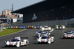 Partenza: #18 Porsche Team Porsche 919 Hybrid: Romain Dumas, Neel Jani, Marc Lieb al comando