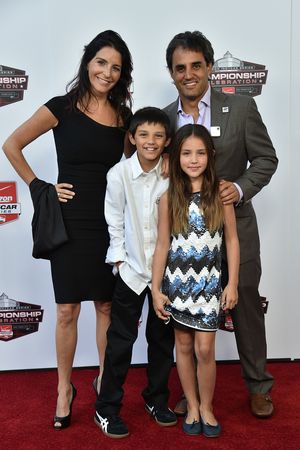 Juan Pablo Montoya, Team Penske Chevrolet with family