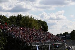 Fans in the grandstand before the start of the race