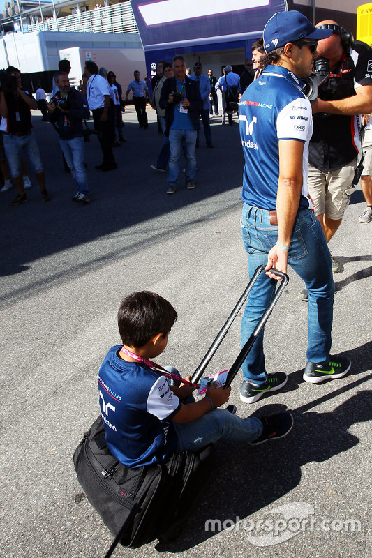 Felipe Massa, Williams, mit Sohn Felipinho Massa