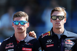 Max Verstappen, Scuderia Toro Rosso and Daniil Kvyat, Red Bull Racing