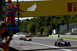 Race 2 winner Mitch Evans, RUSSIAN TIME, leads home Arthur Pic, Campos Racing, dan Stoffel Vandoorne