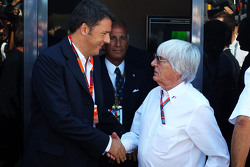 Matteo Renzi, Italian Prime Minister with Bernie Ecclestone
