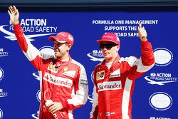 Calificación: segundo lugar, Sebastian Vettel, tercer lugar, Kimi Raikkonen, Ferrari