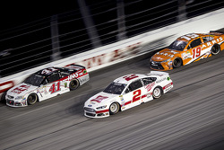 Kurt Busch, Stewart-Haas Racing Chevrolet and Brad Keselowski, Team Penske Ford and Carl Edwards, Joe Gibbs Racing Toyota