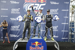 Podium: winner Scott Speed and second place Tanner Foust, third place Nelson Piquet Jr.