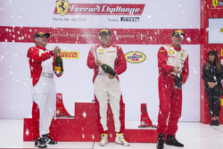 Trofeo Pirelli podium: winner Emmanuel Anassis, second place John Farano, third place Ryan Ockey