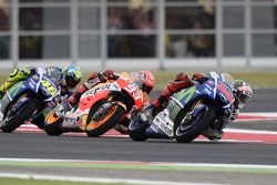 Jorge Lorenzo, Yamaha Factory Racing Marc Marquez, Repsol Honda Team e Valentino Rossi, Yamaha Fact