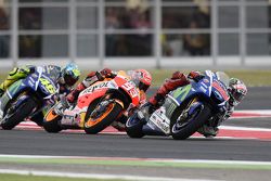 Jorge Lorenzo, Yamaha Factory Racing and Marc Marquez, Repsol Honda Team and Valentino Rossi, Yamaha Factory Racing