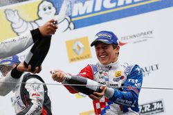 Podium: race winner Ben Barnicoat, Fortec Motorsports