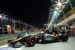 Nico Hulkenberg, Sahara Force India F1 VJM08 deja los pits