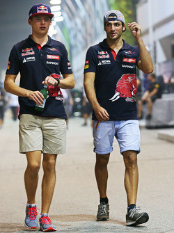 Max Verstappen en Carlos Sainz Jr, Scuderia Toro Rosso