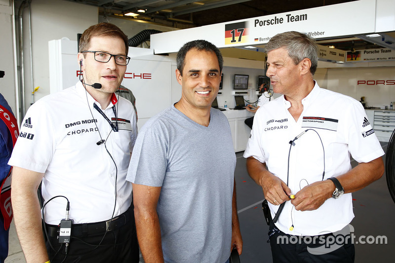 Andreas Seidl, Porsche takım menajeri, Juan Pablo Montoya, Fritz Enzinger, LMP1 menajeri