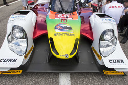 Justin Wilson tribute paint scheme on #60 Michael Shank Racing with Curb/Agajanian Ligier JS P2 Honda: John Pew, Oswaldo Negri Jr.