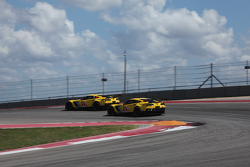 #3 Corvette Racing Chevrolet Corvette C7.R: Jan Magnussen, Antonio Garcia and #4 Corvette Racing Chevrolet Corvette C7.R: Oliver Gavin, Tommy Milner