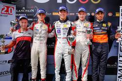 Podium: winner Ukyo Sasahara, ART Junior Team, second place Louis Déletraz, Josef Kaufmann Racing, third place Kevin Jörg, Josef Kaufmann Racing, best rookie Jehan Daruvala, Fortec Motorsports