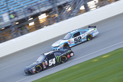 Kyle Busch, Joe Gibbs Racing Toyota and Joey Gase, Jimmy Means Racing Chevrolet