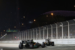 Nico Hulkenberg, Sahara Force India F1 VJM08 leads team mate Sergio Perez, Sahara Force India F1 VJM08
