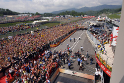 Podium: race winner Valentino Rossi, second place Dani Pedrosa, third place Alex Barros