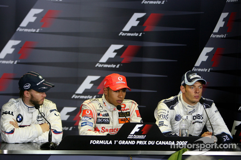 Nick Heidfeld, BMW Sauber F1 Team, Lewis Hamilton, McLaren Mercedes, Alexander Wurz, Williams F1 Team