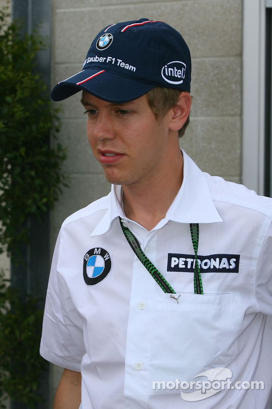 Sebastian Vettel, Test Driver, BMW Sauber F1 Team will be replacing Robert Kubica, BMW Sauber F1 Team this weekend