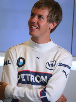 Sebastian Vettel, Test Driver, BMW Sauber F1 Team in the Team Garage