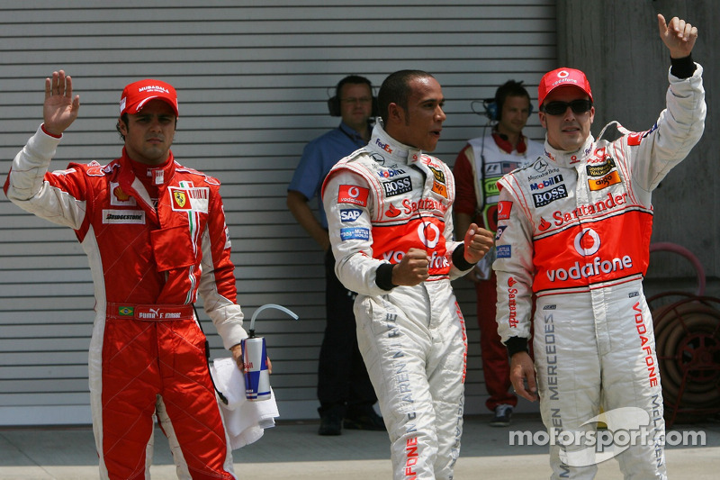 Pole: 3.Lewis Hamilton, McLaren Mercedes, MP4-22, 2. Fernando Alonso, McLaren Mercedes, MP4-22, 3. L