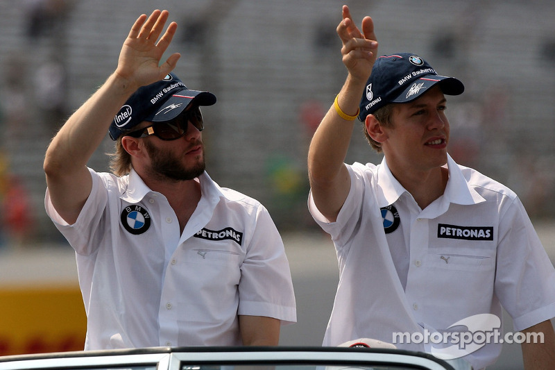 Nick Heidfeld, BMW Sauber F1 Team, Sebastian Vettel, BMW Sauber F1 Team