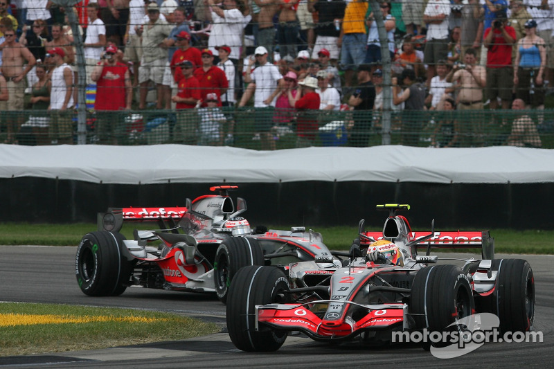 Lewis Hamilton ganhou a última prova da Fórmula 1 em Indianápolis, em 2007