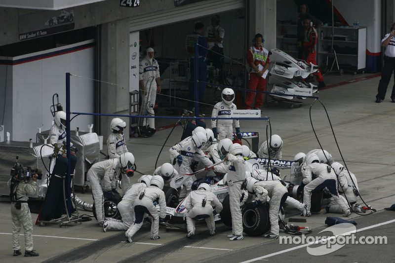 Pitstop de Sebastian Vettel, BMW Sauber F1 Team 