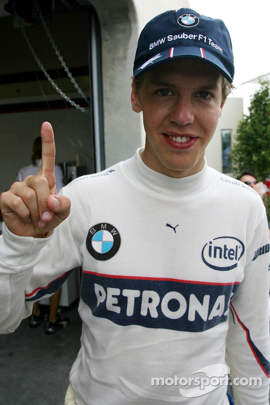 Sebastian Vettel, Test Driver, BMW Sauber F1 Team, conquistou seu primeiro ponto em sua corrida de estreia