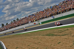 Fans on the track
