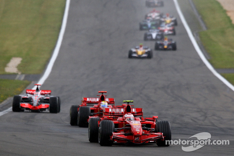 Start, Kimi Raikkonen, Scuderia Ferrari, Felipe Massa, Scuderia Ferrari, F2007, Fernando Alonso, McLaren Mercedes, MP4-22