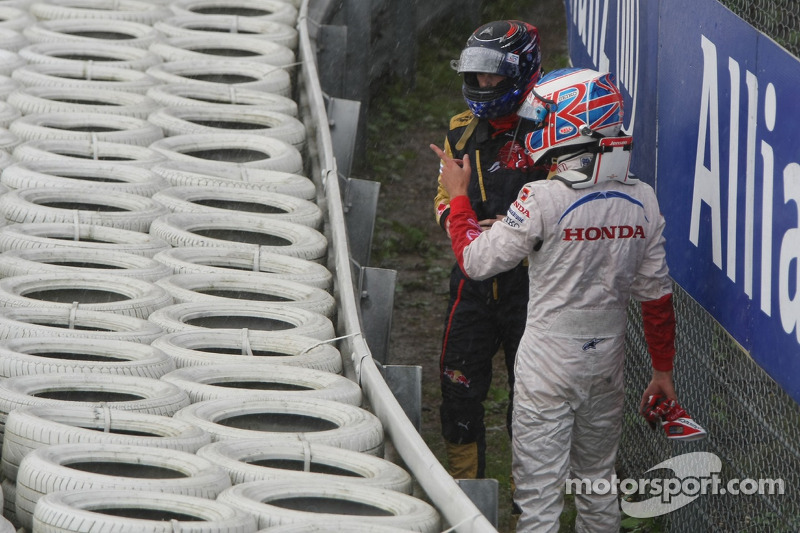 Jenson Button, Honda Racing F1 Team y Scott Speed, Scuderia Toro Rosso