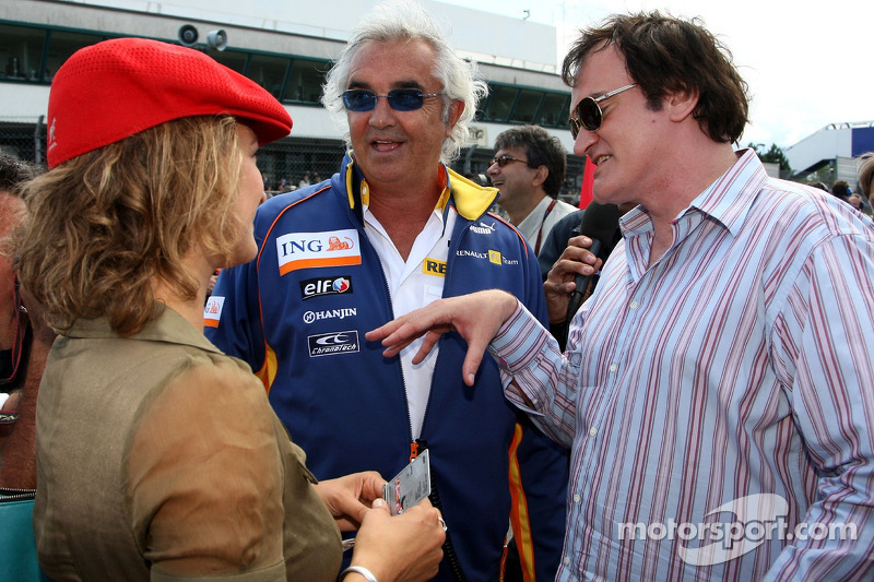Quentin Tarantino, American Film Director, Zoe Bell Actress in "Death Proof" with Flavio Briatore, R