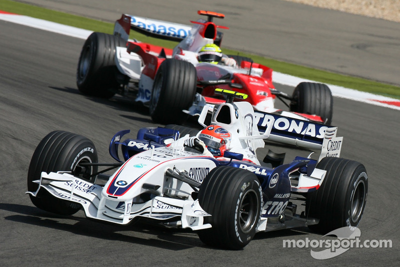 Robert Kubica, BMW Sauber F1 Team, F3.07 ve Ralf Schumacher, Toyota Racing, TF107
