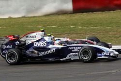 Lewis Hamilton, McLaren Mercedes and Alexander Wurz, Williams F1 Team