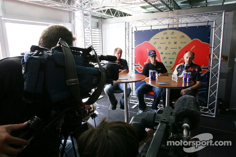 Gerhard Berger, Scuderia Toro Rosso, Team co-owner, Sebastian Vettel , Scuderia Toro Rosso, Franz Tost, Scuderia Toro Rosso, Team Principal