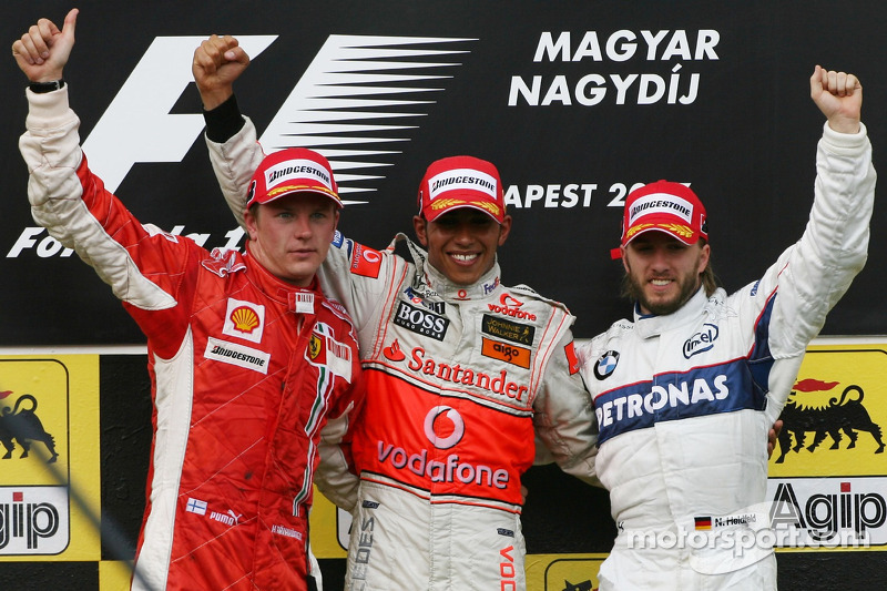 2007 : 1. Lewis Hamilton, 2. Kimi Räikkönen, 3. Nick Heidfeld