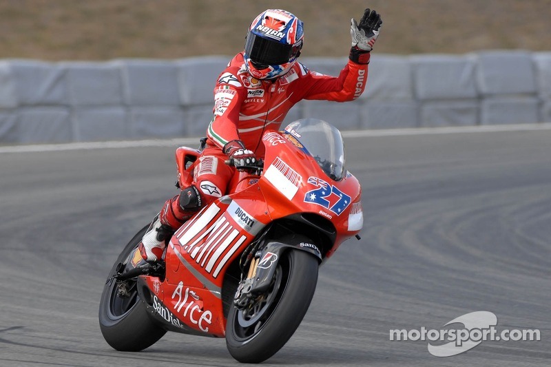 Casey Stoner fête sa victoire