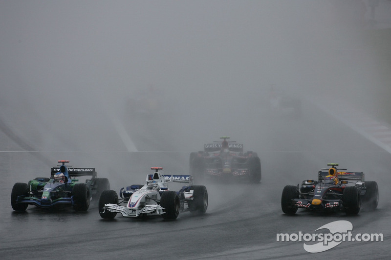 Jenson Button, Honda Racing F1 Team, RA107, Nick Heidfeld, BMW Sauber F1 Team, F1.07 dan Mark Webber