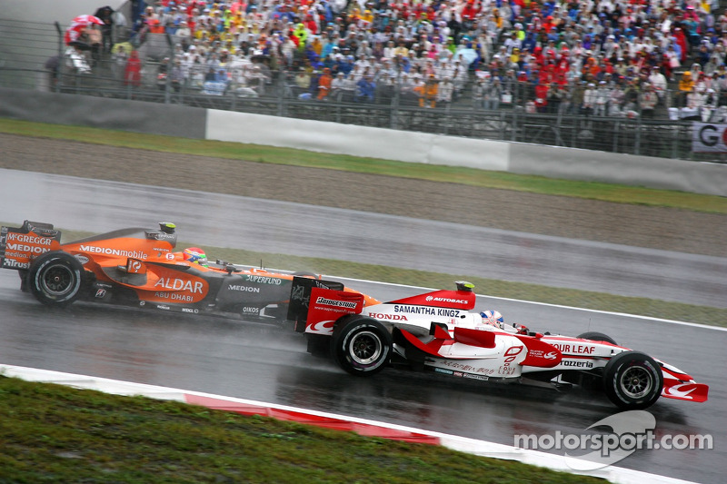 Sakon Yamamoto, Spyker F1 Team, Anthony Davidson, Super Aguri F1 Team