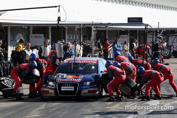 Pit stop para Mattias Ekstrom, Audi Sport Team Abt Sportsline, Audi A4 DTM
