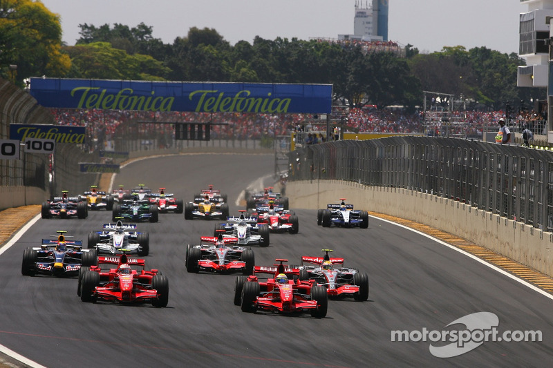 Start: Felipe Massa, Scuderia Ferrari, F2007, Kimi Raikkonen, Scuderia Ferrari, F2007