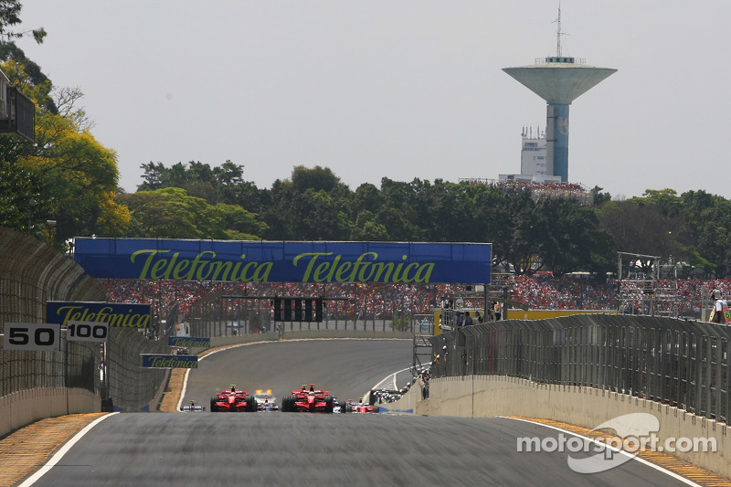 Start: Felipe Massa, Scuderia Ferrari, F2007, Kimi Raikkonen, Scuderia Ferrari, F2007
