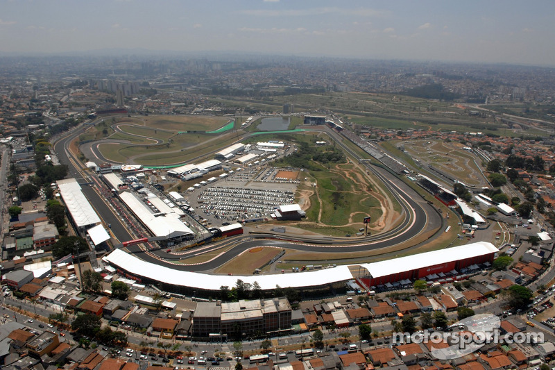 Aerial view of Interlagos