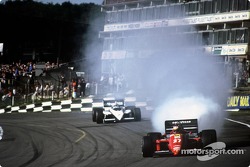 Michele Alboreto blows an engine