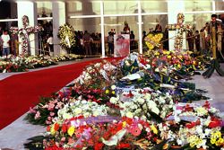 Flowers and memorials for Ayrton Senna