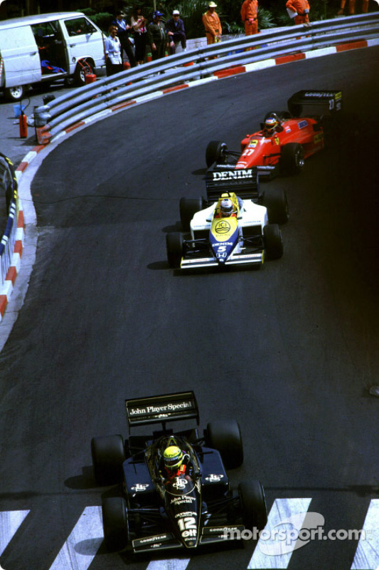 Ayrton Senna ve Nigel Mansell ve Michele Alboreto